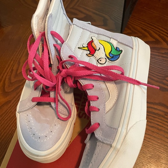 Vans Hi-top Girls Size 4 - Picture 2 of 3